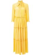 Rossella Jardini Pussy Bow Maxi Dress