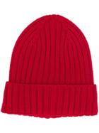 Woolrich Ribbed Beanie Hat - Red