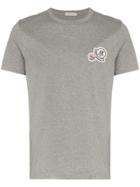 Moncler Monc Sml Logo Ss Tee Gry - Grey