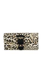 Liu Jo Buckled Leopard Print Wallet - Black