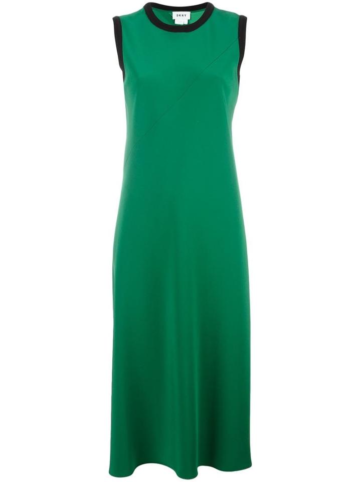 Dkny Sleeveless Satin Dress, Women's, Size: Small, Green, Polyester/triacetate/merino