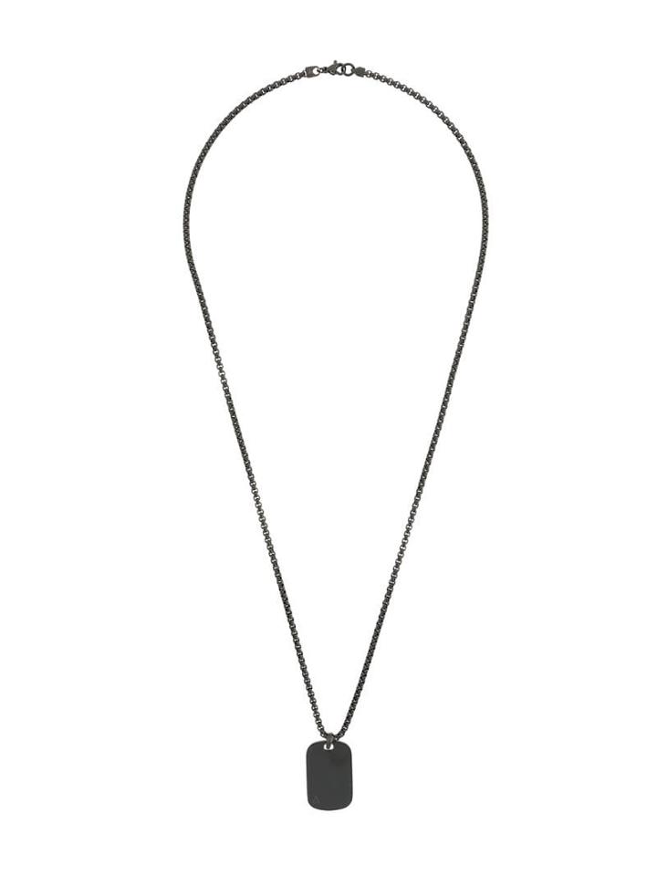 Northskull Dog Tag Necklace - Black