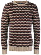 A.p.c. Chevron Knit Sweater - Neutrals