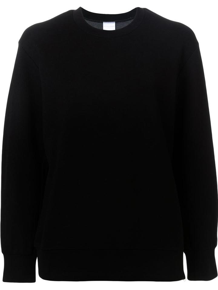 Cityshop Side Zip Detail Cuffed Sweatshirt, Women's, Size: 36, Black, Nylon/polyurethane/tencel
