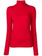 Calvin Klein 205w39nyc Branded Rollneck Top - Red