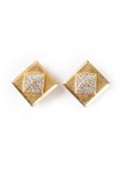 Katheleys Vintage Square Earrings - Metallic
