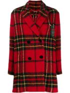 Etro Checked Double-breasted Coat - Red