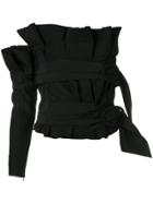 Carmen March One Shoulder Blouse - Black