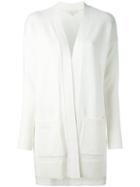Michael Michael Kors Long Pocket Cardigan, Women's, Size: Medium, Nude/neutrals, Cashmere/merino