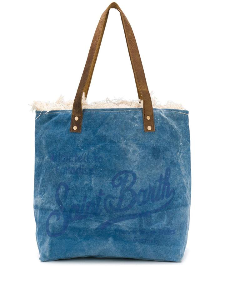Mc2 Saint Barth Antibes Denim Tote - Blue