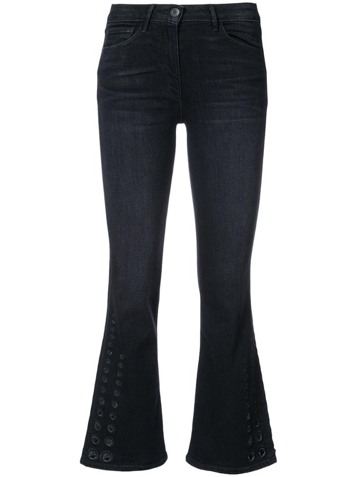 3x1 Flared Cropped Jeans - Black