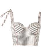 Rosie Assoulin Bustier Corset Top - Blue