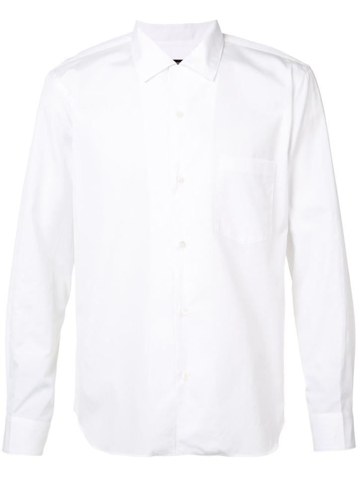 Comme Des Garçons Homme Plus Club Collar Shirt, Men's, Size: Large, White, Cotton