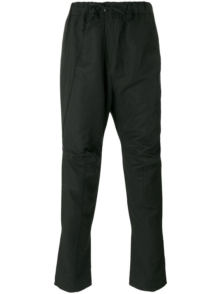 Andrea Ya'aqov Straight-leg Trousers, Men's, Size: Medium, Black, Linen/flax/lyocell