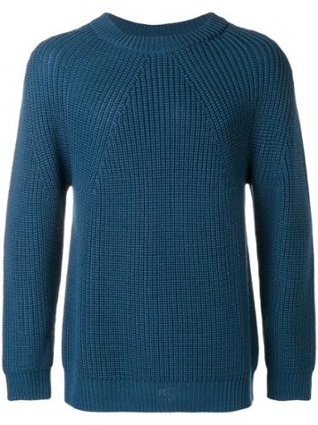 Batoner Ribbed Fisherman's Jumper - Blue