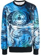 Vivienne Westwood Man Front Print Sweatshirt - Blue