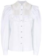 Andrea Bogosian Ruffled Long Sleeved Shirt - White
