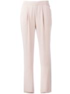 Akris Straight Trousers, Women's, Size: 40, Nude/neutrals, Lyocell/viscose