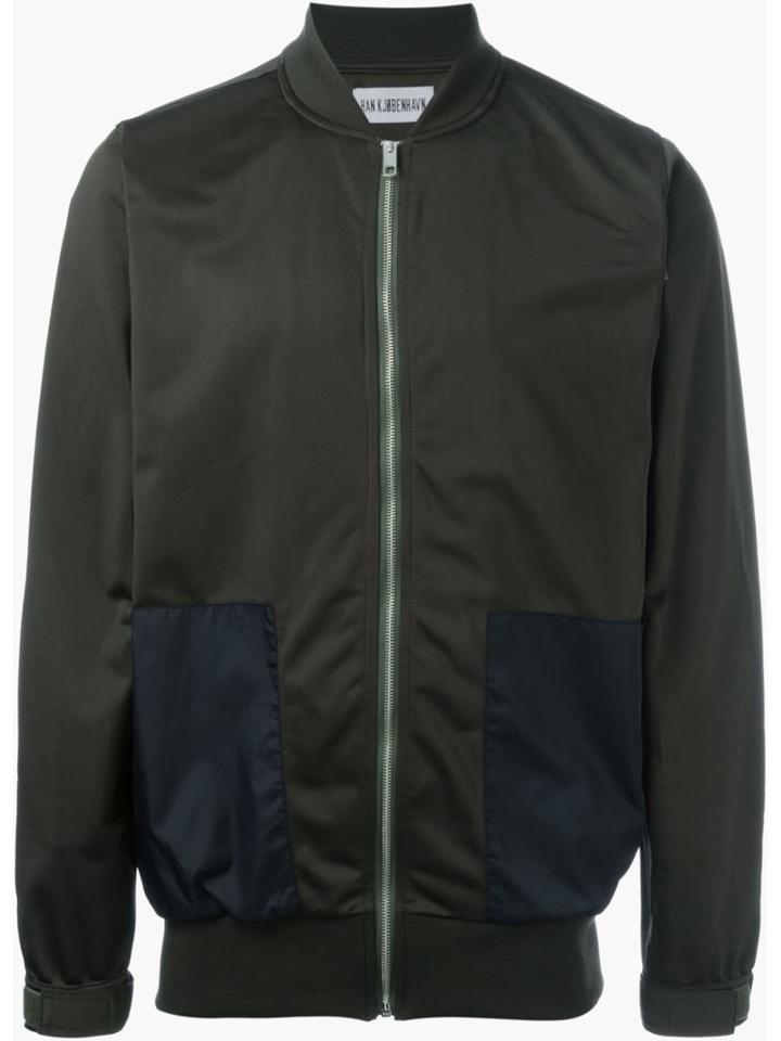 Han Kj0benhavn Fighter Jacket, Men's, Size: M, Green, Polyester