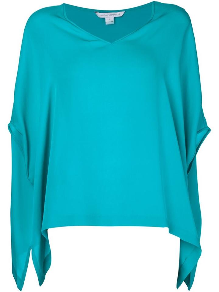 Diane Von Furstenberg Draped V-neck Blouse