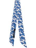 Andamane Floral Print Thin Scarf - Blue