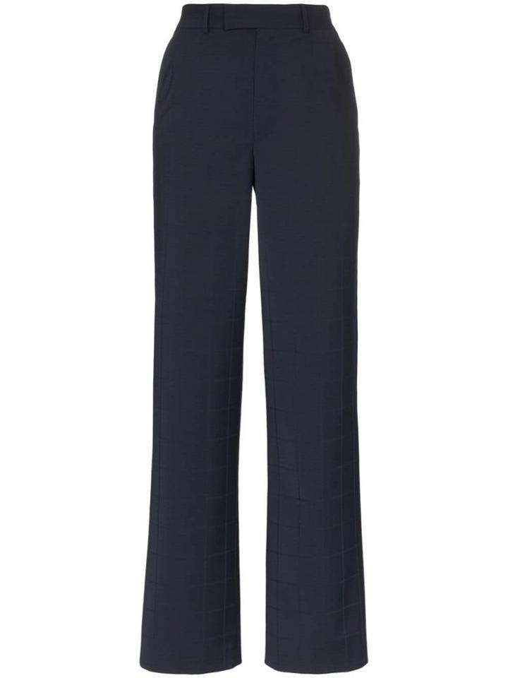 Situationist High-waisted Straight Leg Trousers - Blue