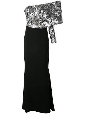 Isabel Sanchis Contrast Asymmetric Dress - Black
