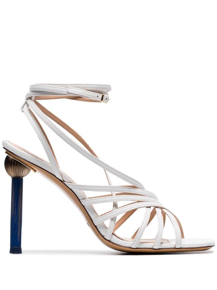 Jacquemus White Les Sandales Pisa 120 Leather Sandals