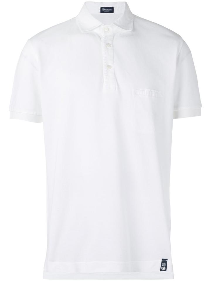 Drumohr - Chest Pocket Polo Shirt - Men - Cotton - Xl, White, Cotton