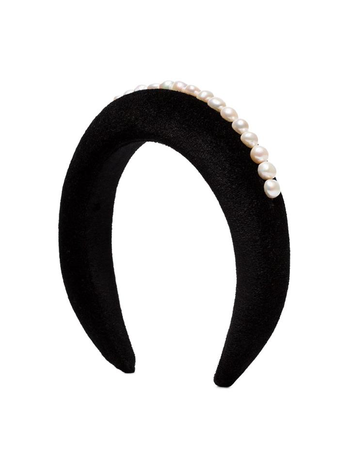 Wald Berlin Pearl Embellished Headband - Black