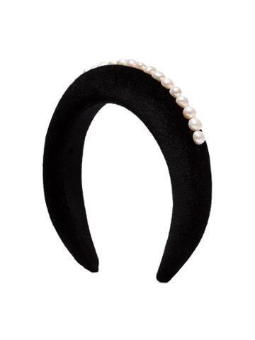Wald Berlin Pearl Embellished Headband - Black