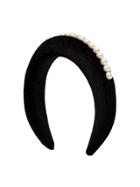 Wald Berlin Pearl Embellished Headband - Black