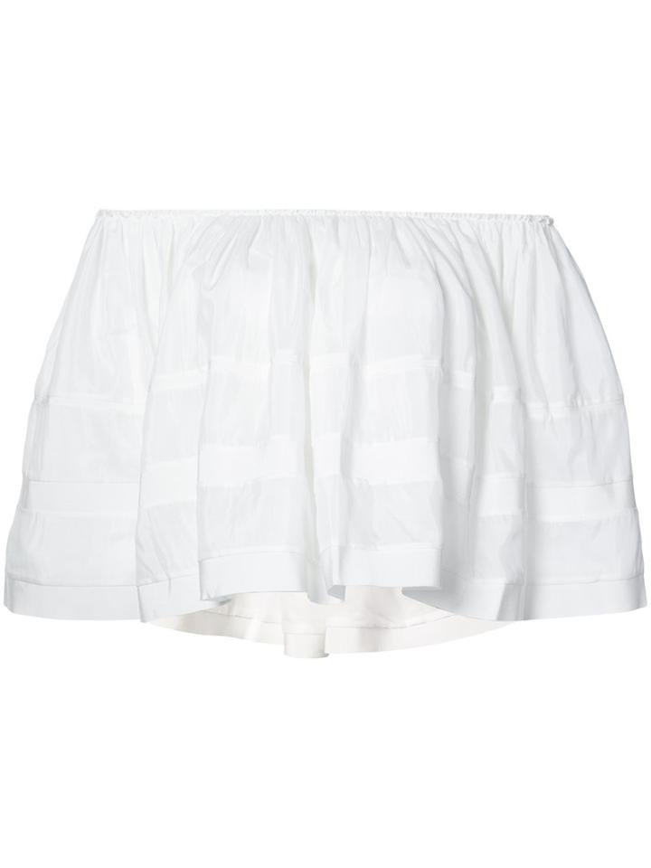 Maison Rabih Kayrouz - Off Shoulder Blouse - Women - Silk/cotton - 36, White, Silk/cotton
