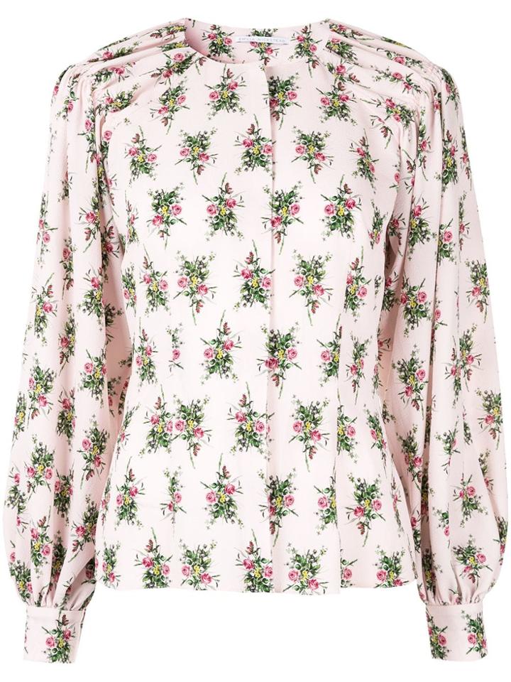 Emilia Wickstead Rose Print Blouse - Pink