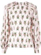 Emilia Wickstead Rose Print Blouse - Pink