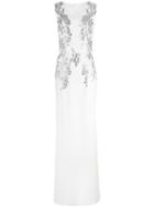 Tadashi Shoji Embellished Gown - White