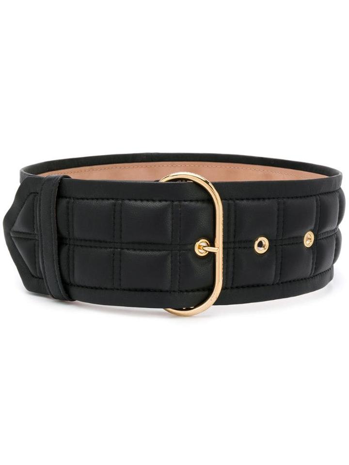Acne Studios Vertical Oval Buckle Belt - Black