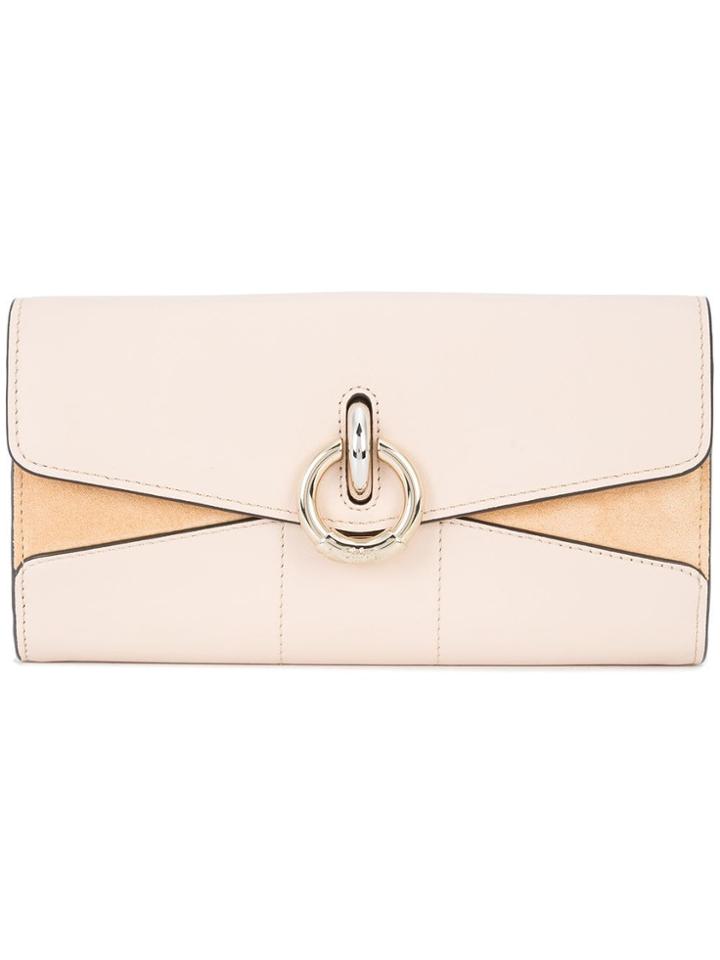 Chloé Circle C Long Wallet - Neutrals