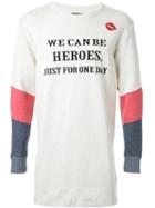 Dresscamp Heroes Print Sweatshirt, Adult Unisex, Size: Xs, White, Cotton