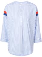 Kule Striped Button Down Shirt - Blue