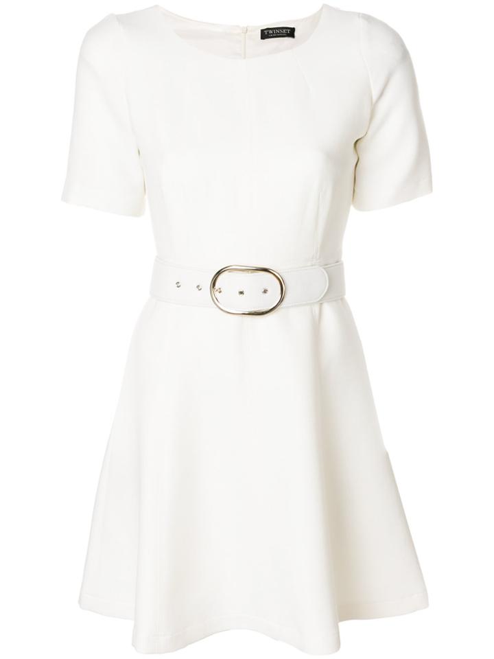 Twin-set Belted Dress - White