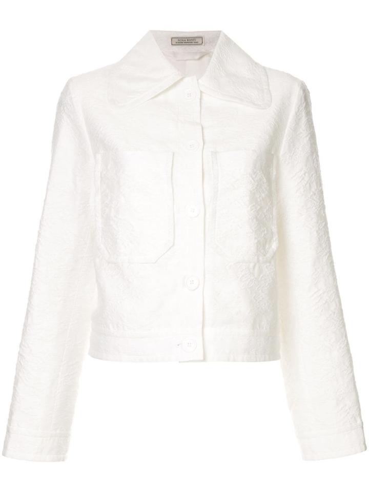 Nina Ricci Textured Shirt Jacket - White