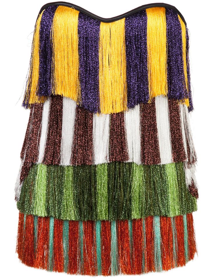 Missoni Mare Fringed Striped Swimsuit - Metallic