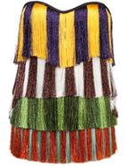 Missoni Mare Fringed Striped Swimsuit - Metallic
