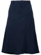 Estnation - Flared Skirt - Women - Nylon - 38, Blue, Nylon