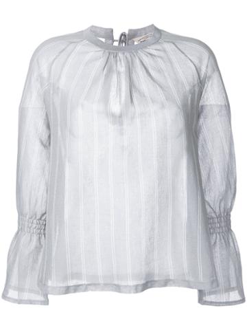 Torrazzo Donna - Vertical Striped Jumper - Women - Rayon - One Size, Grey, Rayon