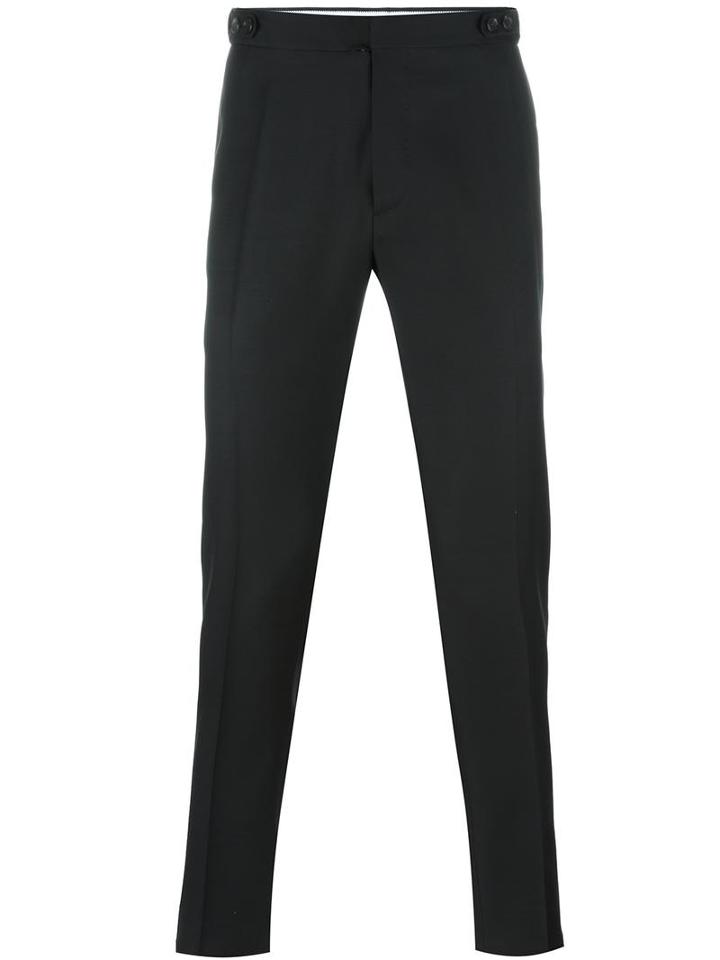 Dsquared2 Dropped Crotch Tailored Trousers, Men's, Size: 46, Black, Silk/virgin Wool