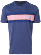 Fendi Logo Colour-block T-shirt - Blue