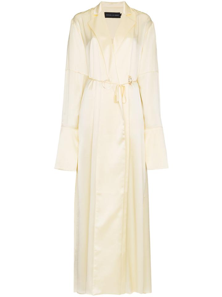 Michael Lo Sordo Satin Wrap Dress - Yellow & Orange