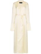 Michael Lo Sordo Satin Wrap Dress - Yellow & Orange